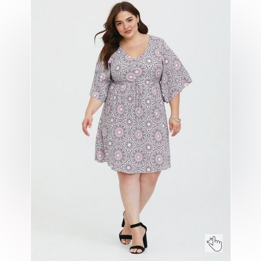 Torrid Mini Challis Skater Dress Size 1X